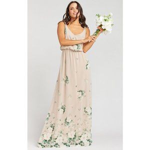 Mumu Kendall Maxi Dress V-neck Low Back Size M